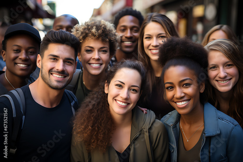 a group of people of different nationalities and smile photo