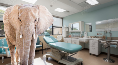 Medical Examining Room at a Hospital with an Elephant in the Room.