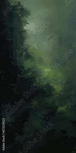 Expressive Green oil painting background