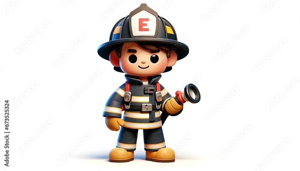 3d render of an firefighter. Kid friendly 3d render of an firefighter. Kid friendly
