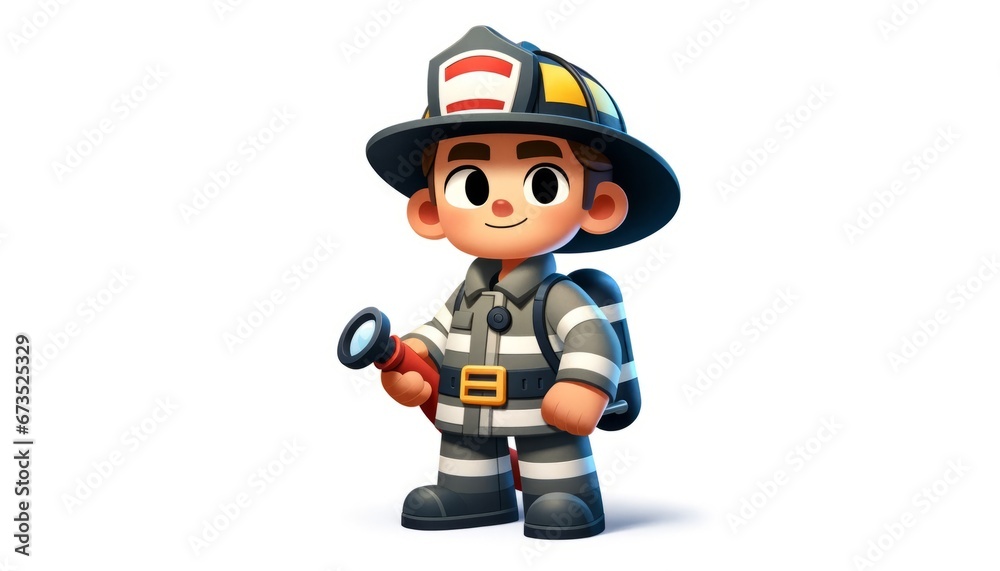 3d render of an firefighter. Kid friendly 3d render of an firefighter. Kid friendly
