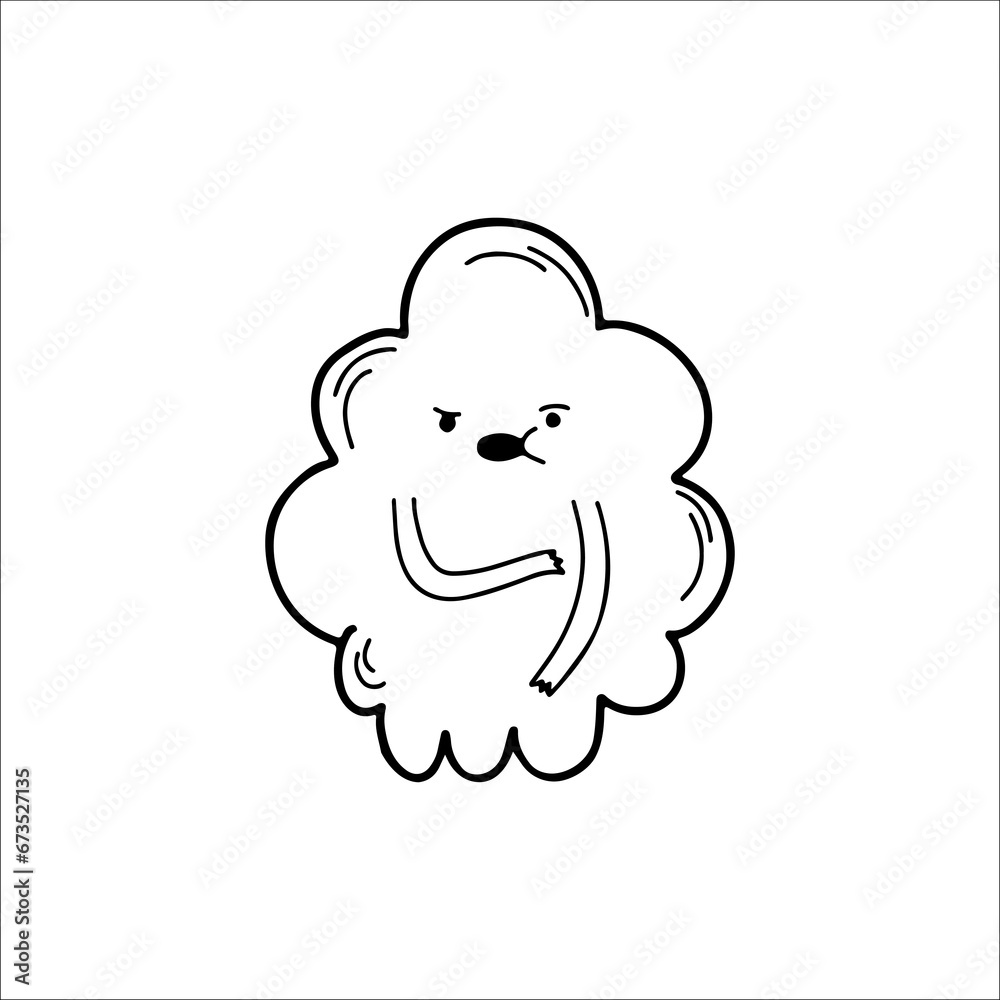 cute cloud character vector illustration cute cloud character vector illustration