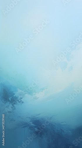 a painting of a blue ocean with white clouds. Expressive Turquoise oil painting background © Jyukaruu's Studio