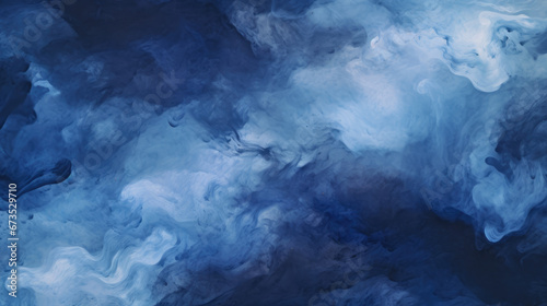 An abstract watercolor artwork with bold brush strokes in black and navy blue, evoking the feel of a stormy sky, suitable for creative design. © ImageHeaven