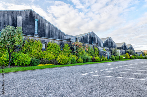 Dufftown Region, Scotland - September 23, 2023: Building exteriors and landscapes around The Glenlivet Whiskey Distillery in the region around Dufftown in Scotland  © Torval Mork