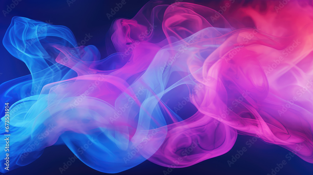 Colorful Neon Smoke Clouds Background