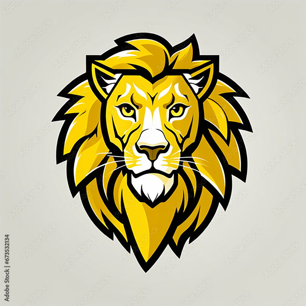 Abstract colorful loin head logo design mascot logo Abstract colorful loin head logo design mascot logo