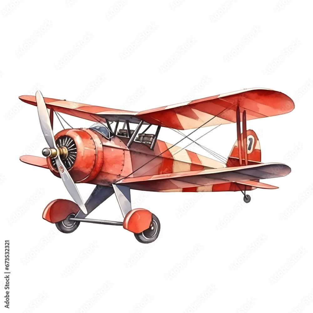 Watercolor Airplane - 4000x4000px JPG Watercolor Airplane - 4000x4000px JPG
