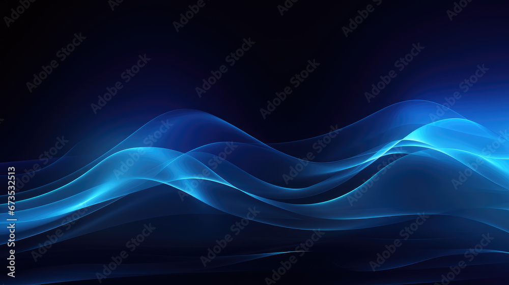 Energetic Waves in Dark Blue Art Design Energetic Waves in Dark Blue Art Design