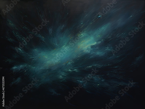 Expressive Teal oil painting background