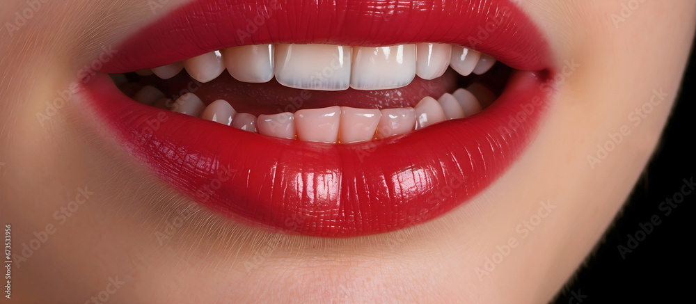 close up lips and teeth. AI generated. close up lips and teeth. AI generated.