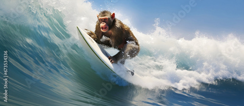 surfing the waves. AI generated. © RZ