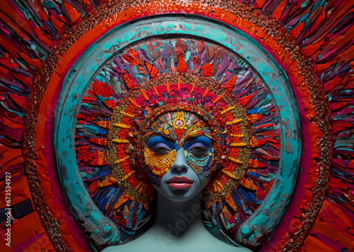 Radiant Sun Goddess - A Majestic Portrait of Fantasy Beauty