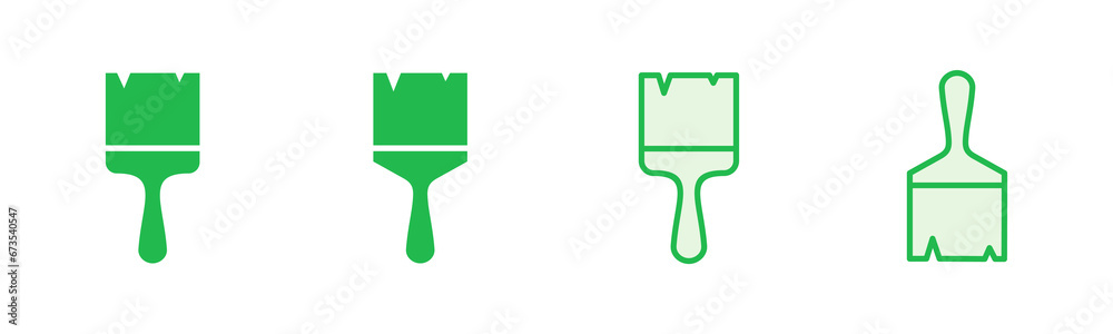 Fototapeta premium Paint icon set. paint brush icon vector. paint roller icon vector