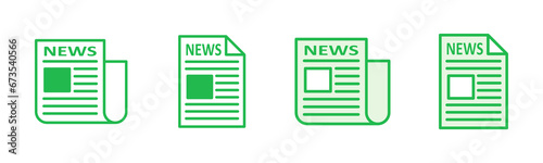 Newspaper icon set. news paper vector sign