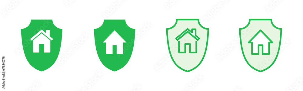 Home insurance icon set. home protection icon Home insurance icon set. home protection icon