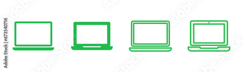 Laptop icon set. computer icon vector