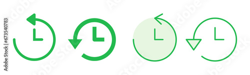 History icon set. recent event history