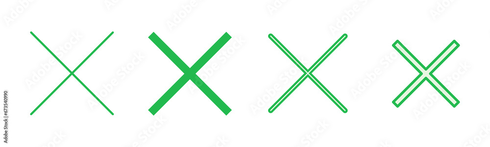 Close icon set. Delete icon vector. cross sign Close icon set. Delete icon vector. cross sign