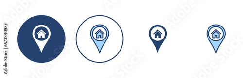 Address icon vector. home location sign and symbol. pinpoint