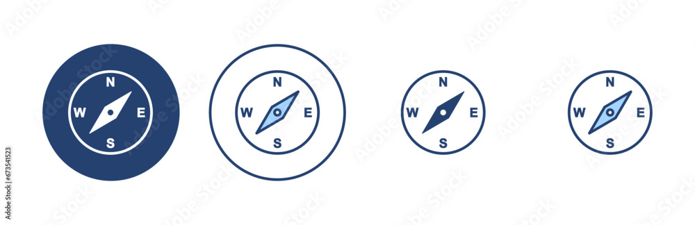 Compass icon vector. arrow compass icon sign and symbol Compass icon vector. arrow compass icon sign and symbol