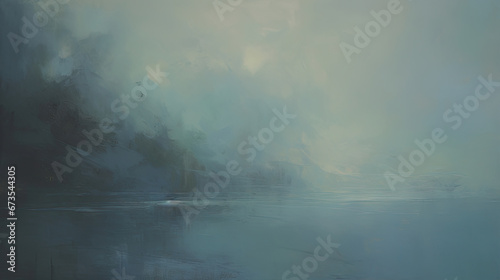 Expressive Aquamarine color oil painting background © Jyukaruu's Studio