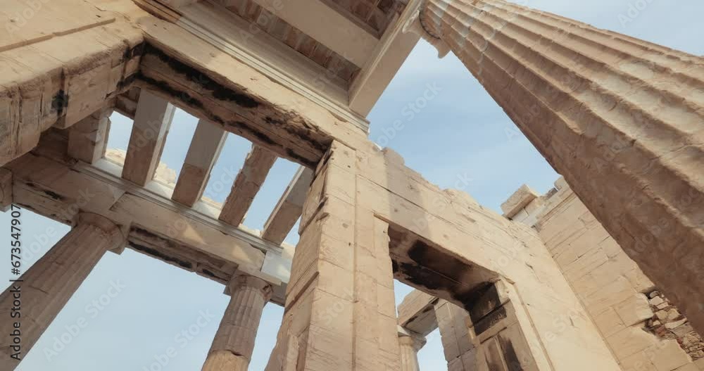 Acropolis of Athens, entrance gate pillars. Acropolis of Athens, entrance gate pillars.