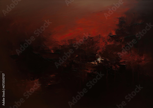 Expressive Crimson oil painting background