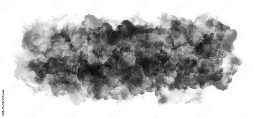 black clouds of air pollution smoke