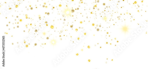 golden confetti and sparkle element