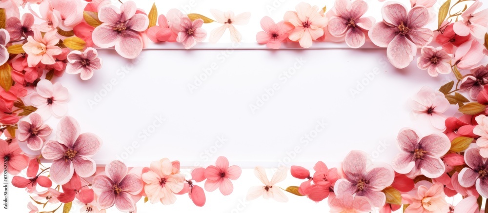 Floral pattern encased within a simple outline Floral pattern encased within a simple outline