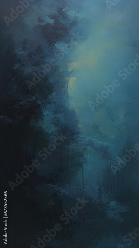 Expressive Turquoise oil painting background