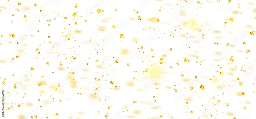 premium golden dust light on transparent background