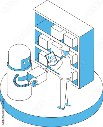搬送作業のロボット化イメージ