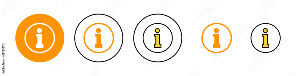 Information sign icon set for web and mobile app. about us sign and symbol. question mark icon Information sign icon set for web and mobile app. about us sign and symbol. question mark icon