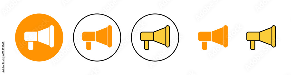Megaphone icon set for web and mobile app. Loudspeaker sign and symbol Megaphone icon set for web and mobile app. Loudspeaker sign and symbol