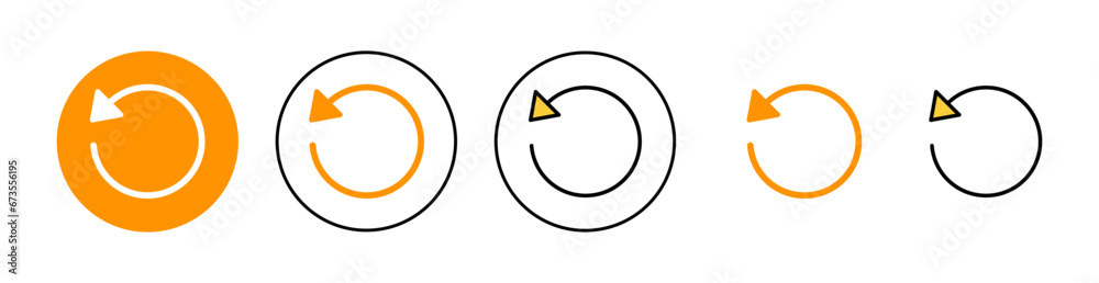 Refresh icon set for web and mobile app. Reload sign and symbol. Update icon. Refresh icon set for web and mobile app. Reload sign and symbol. Update icon.