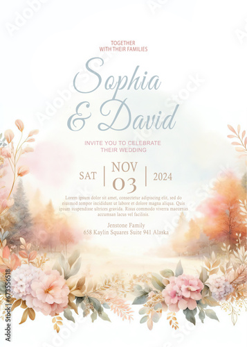 Wedding invitation template