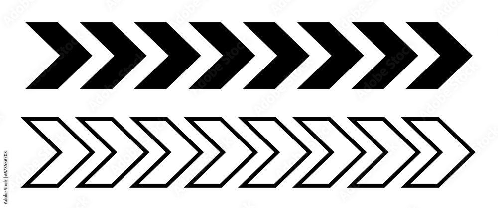 Set of tire track pattern zigzag arrow speeds flat illustration decoration Set of tire track pattern zigzag arrow speeds flat illustration decoration
