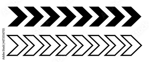 Set of tire track pattern zigzag arrow speeds flat illustration decoration