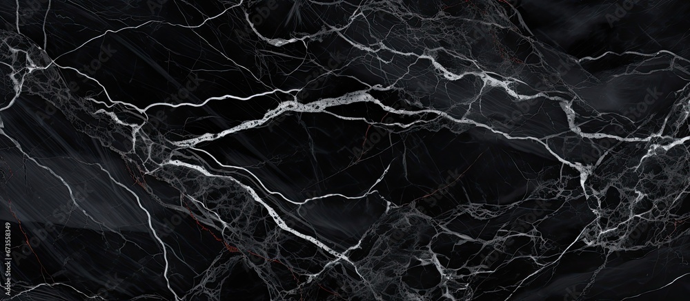 Background and texture composed of black marble - obrazy, fototapety, plakaty 