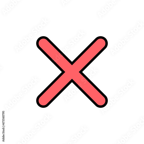 Close icon set illustration. Delete sign and symbol. cross sign