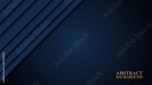 Abstract luxury blue and gold shapes background