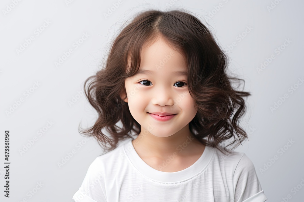 Portrait of a happy young Asian girl with a bright smile on her face, radiating joy and happiness. generative ai Portrait of a happy young Asian girl with a bright smile on her face, radiating joy and happiness. generative ai