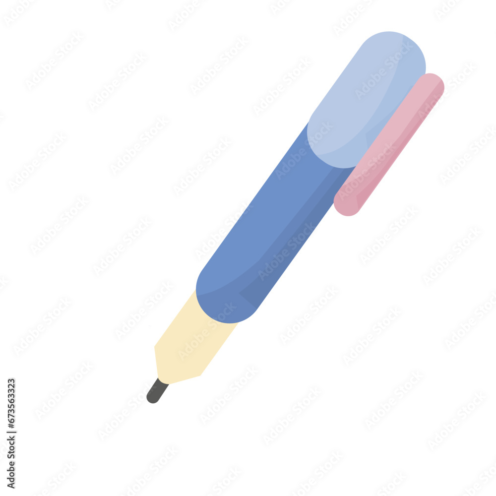 blue pencil isolated
