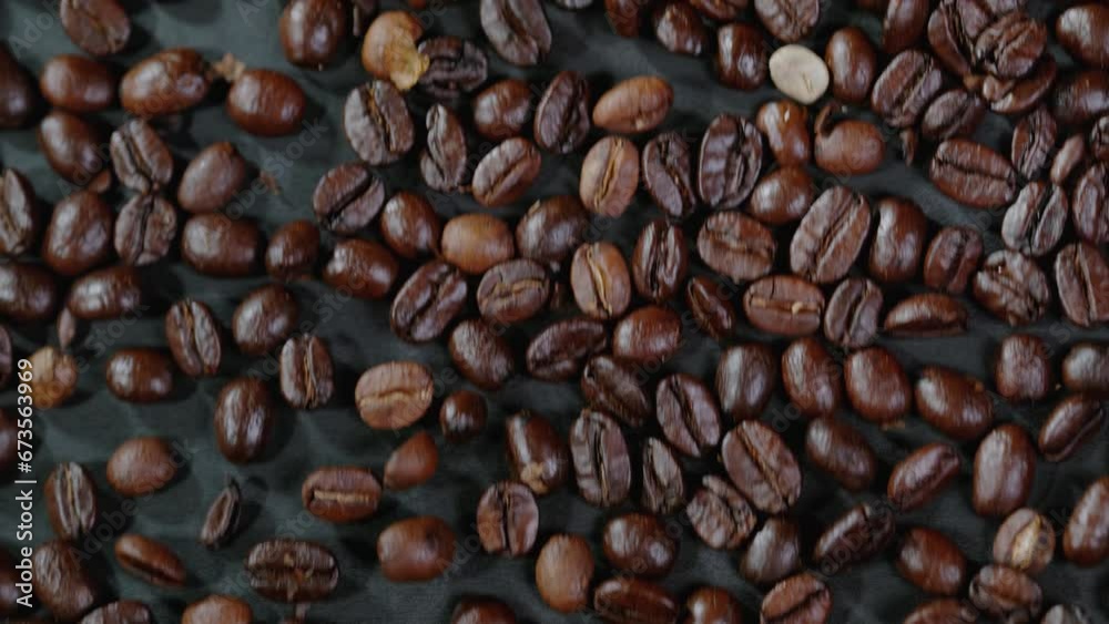Coffee Beans Moving On Conveyor Coffee Beans Moving On Conveyor