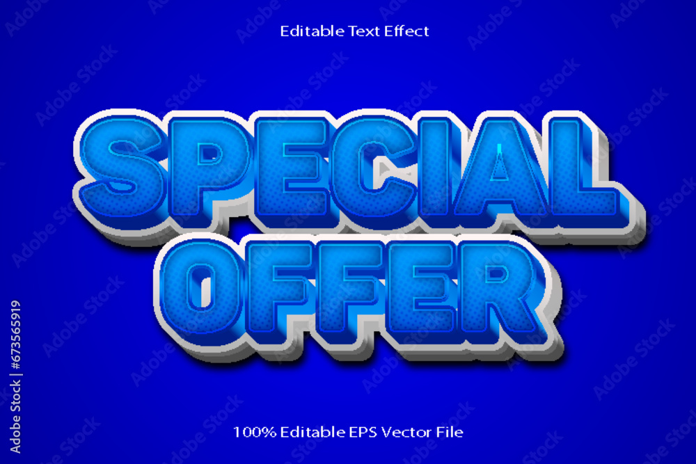 Special Offer Editable Text Effect Emboss Cartoon Gradient Style