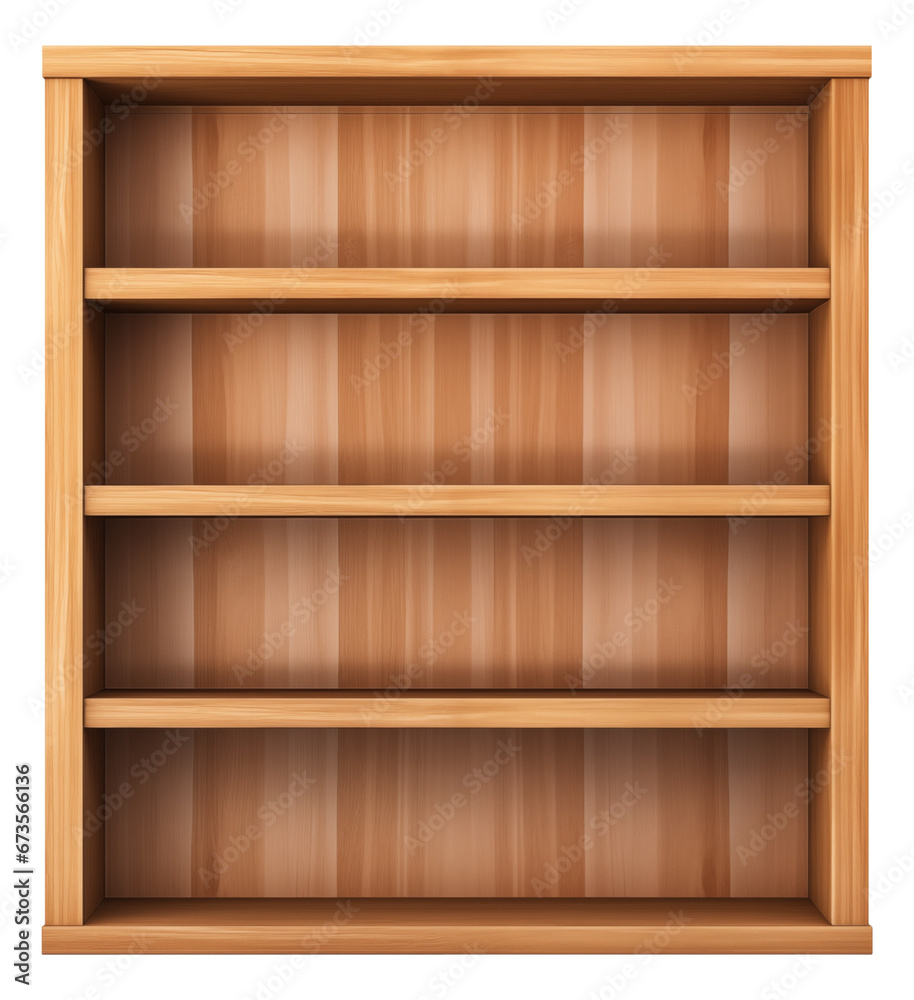 Empty wooden bookshelves isolated. Empty wooden bookshelves isolated.