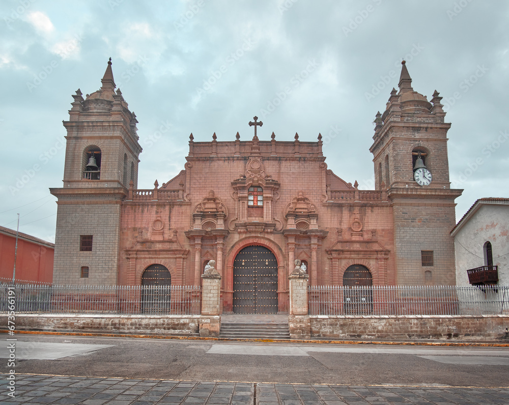 The Basilica Cathedral of Santa María de Ayacucho is a Catholic temple, a symbol of local Catholic religiosity and the Spanish conquest over the Inca lordships.