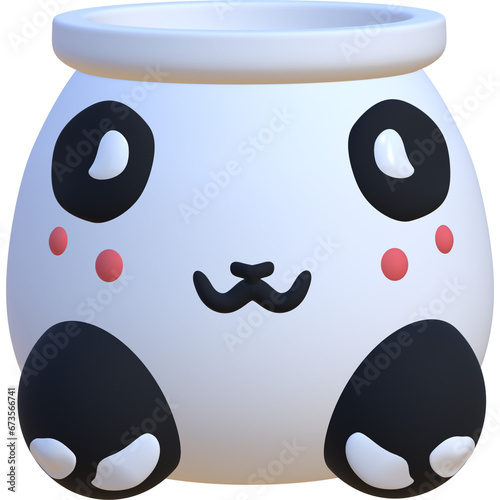 This 3D panda planter is perfect for your indoor plants, The black and white color scheme is modern and stylish, and the panda details are sure to add a touch of whimsy to your decor